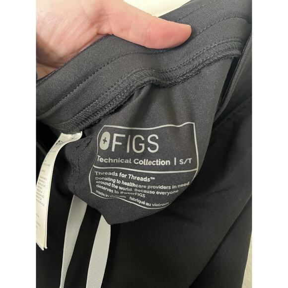 Figs Black Straight Leg Scrub Pant Size ST - Picture 2 of 3